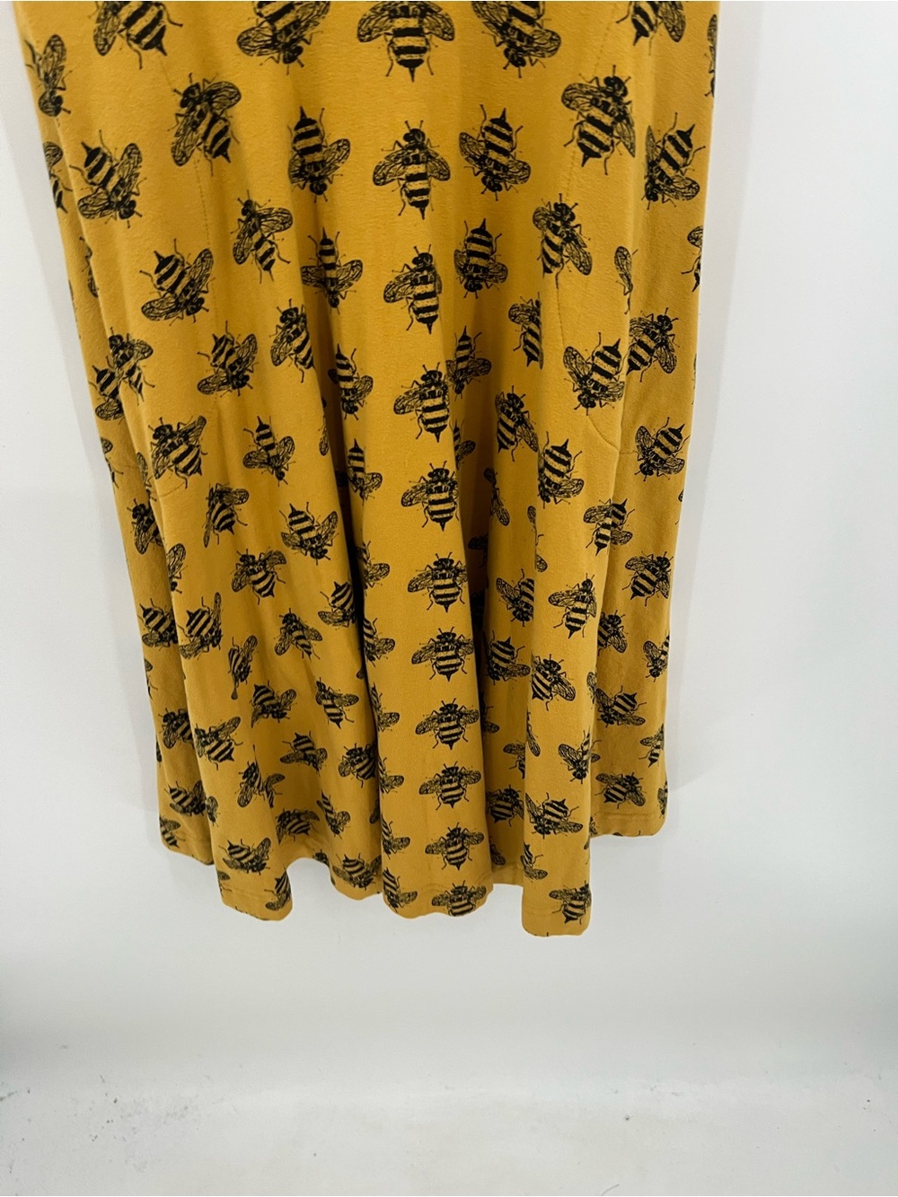 Effie's Heart Mustard Wrap Midi Dress with Bee Print - Picture 5 of 14